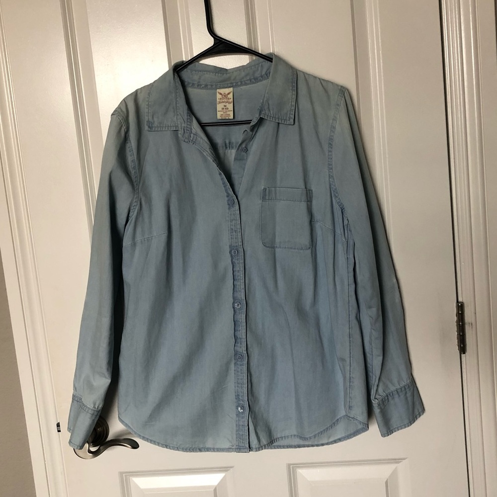 FADED WASHED DENIM SHIRT
